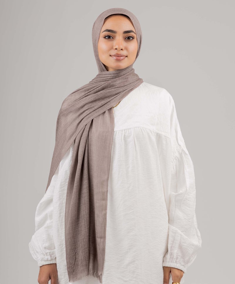 Elegant Linen Scarf — Dusty Rose
