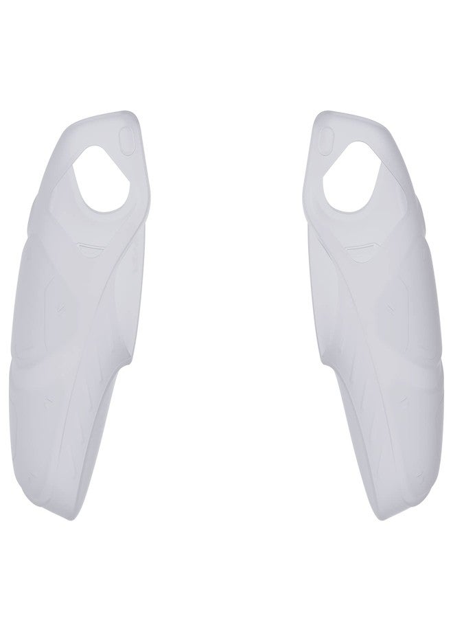 PlayVital Mecha Edition Clear White Ergonomic Soft Controller Silicone Case Grips for ps5, Rubber Protector Skins with Thumbstick Caps for ps5 Controller - Compatible with Charging Station - Image 2