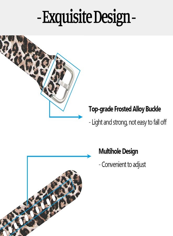 Wonlex Universal Silicone Watch Band Replacement, 20mm Soft Straps Compatible with Gizmo Watch/Samsung Galaxy Watch Active/42mm/Gear Sport/HUAWEI Watch/TicWatch Bands(Leopard) - Image 3