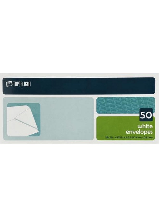 Top Flight 10 Boxed Envelopes White 50 Pack - Image 3