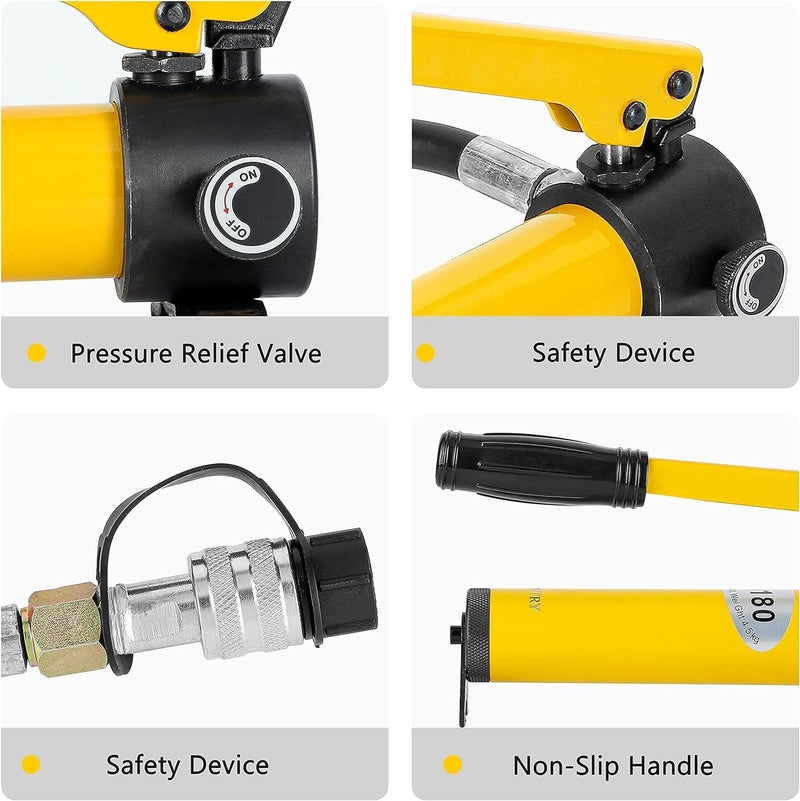 HELLARO CP-180 Hydraulic Pump Hand Operated Pump Hydraulic Hand Pump Manual Pump - Image 4