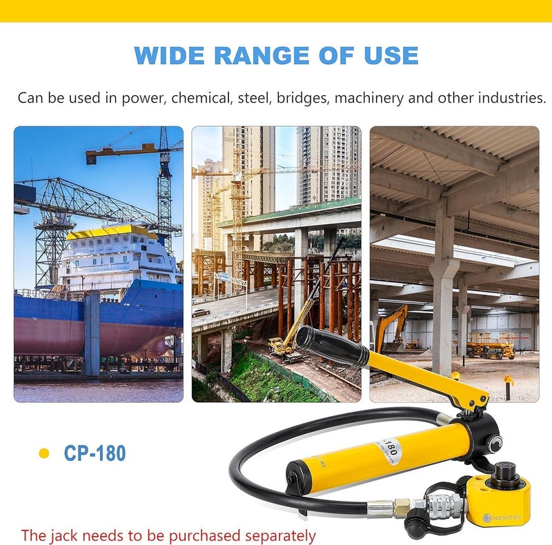 HELLARO CP-180 Hydraulic Pump Hand Operated Pump Hydraulic Hand Pump Manual Pump - Image 5