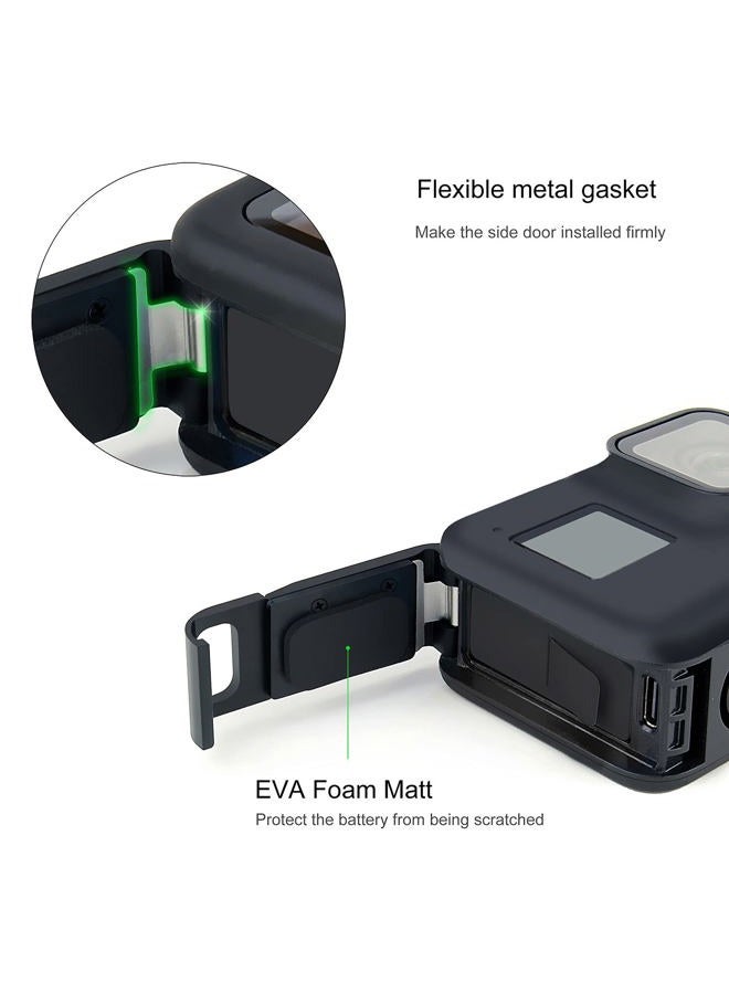SOONSUN Aluminum Side Door Cover for GoPro Hero 8 Black Removable Replacement Battery Door Cover with Type-C Port for GoPro Hero8 Black, Charging Without Removing Battery Door - Image 4