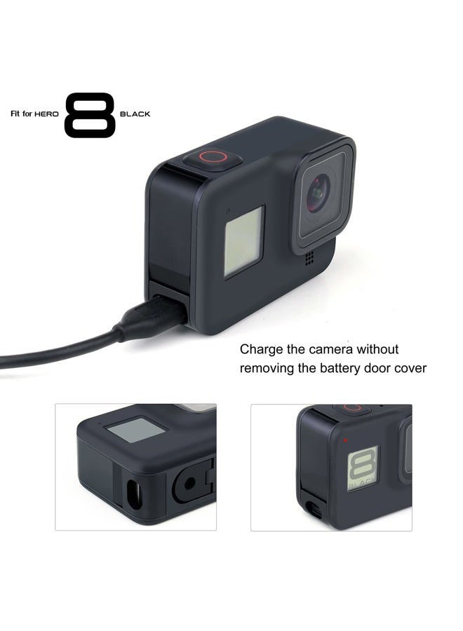 SOONSUN Aluminum Side Door Cover for GoPro Hero 8 Black Removable Replacement Battery Door Cover with Type-C Port for GoPro Hero8 Black, Charging Without Removing Battery Door - Image 2