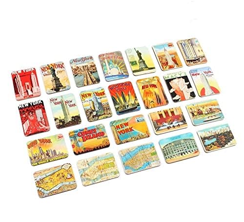 Refrigerator magnets set of 24 New York souvenirs magnetic fridge magnet home decoration accessories arts crafts