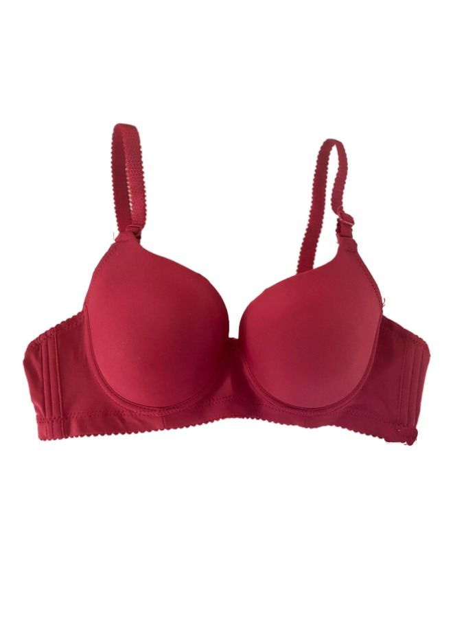 Soft Lightly Padded Bra Red 38