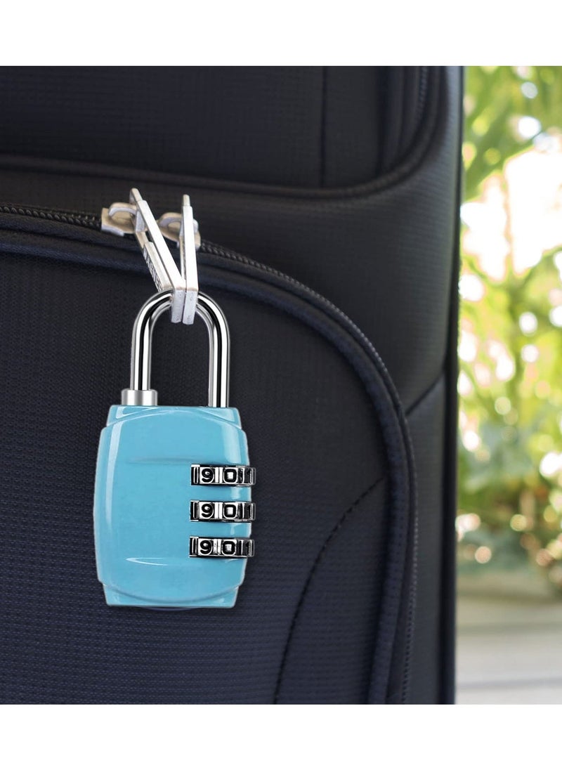 Generic - Luggage Locks Combination Padlocks, 3 Digit Combination Padlock Codes with Alloy Body Mini Small Combination Lock Trolley Luggage Padlock Gym Lockers Travel Bag Suit Case Bike Locks (4 pcs) - Image 1