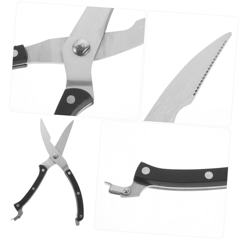 Heavy Duty Stainless Steel Kitchen Shears For Cutting Chicken Bone Meat Vegetables Seafood - Image 4