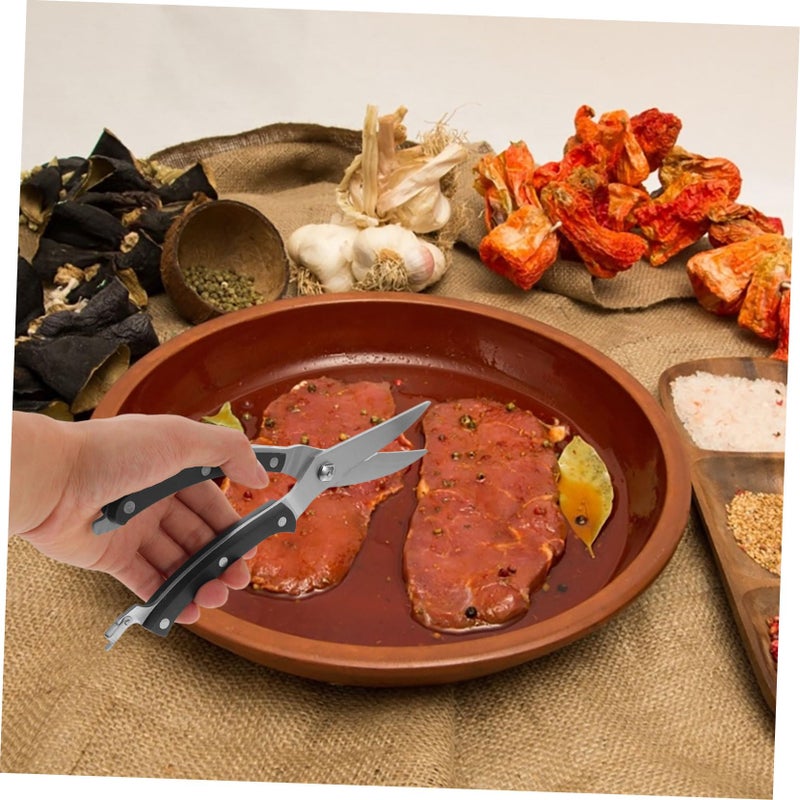 Heavy Duty Stainless Steel Kitchen Shears For Cutting Chicken Bone Meat Vegetables Seafood - Image 3
