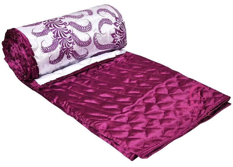 AUROSTYLE 210 GSM Pure Satin Fabric Machine Stitching Jaipuri Traditional Floral Print Jaipuri RajaiQuilt - Image 2