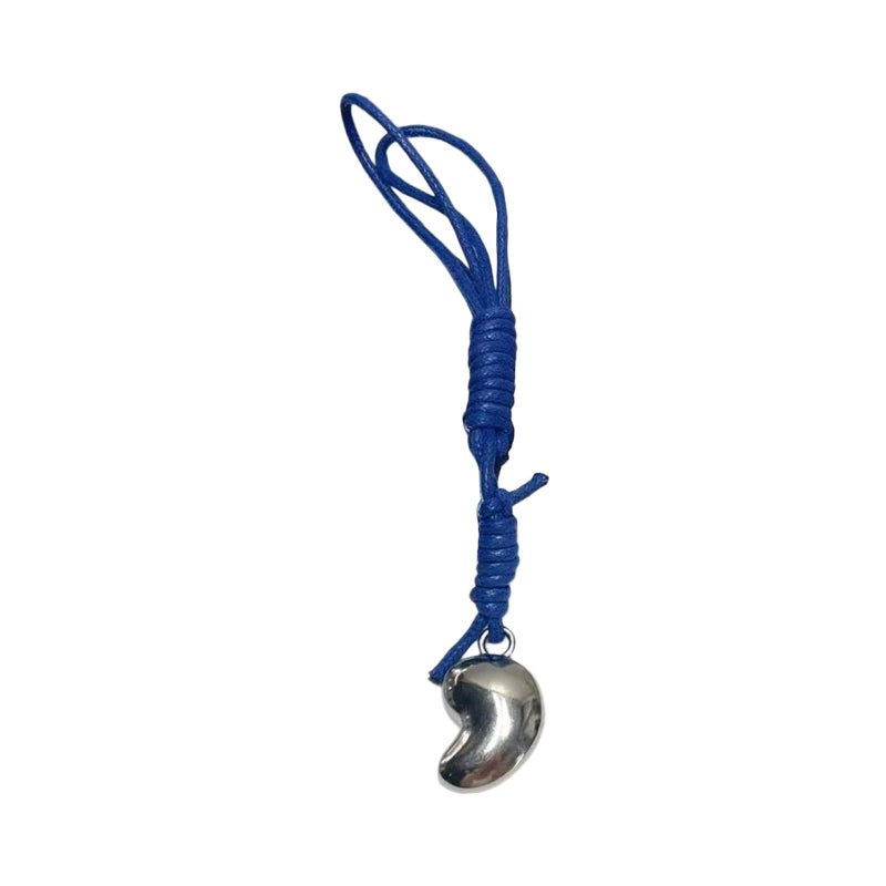 Handmade Leather Cashew Keychain Black With Sturdy Metal Accents Bag Charm For Keys Backpacks Outdoor Accessories - Image 1