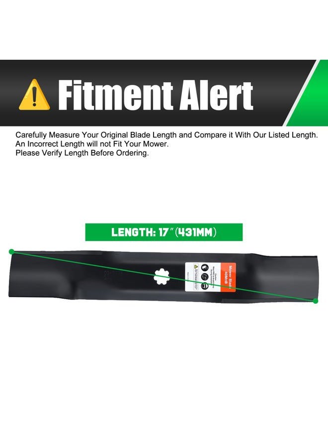 Grasscool LA145 48 inch Mower Mulching Blade for John Deere LA155 155C D140 LA140 E150 E160 48'' Deck Lawn Mower Replace for GX21784 GY20852 AM137757 AM141035 (3Pack) - Image 3