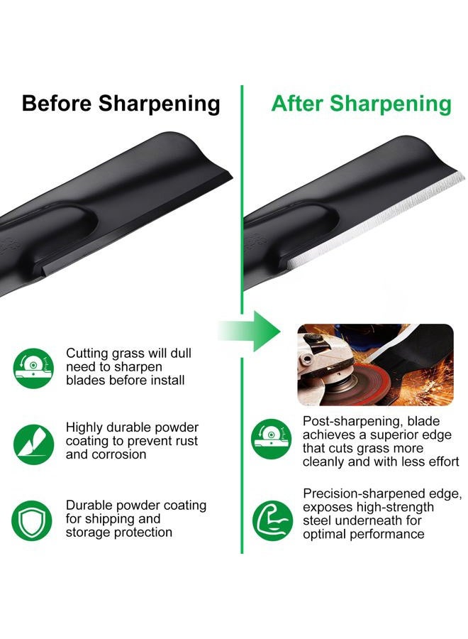 Grasscool LA145 48 inch Mower Mulching Blade for John Deere LA155 155C D140 LA140 E150 E160 48'' Deck Lawn Mower Replace for GX21784 GY20852 AM137757 AM141035 (3Pack) - Image 4