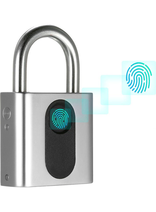NIBEMINENT USB Rechargeable Smart Fingerprint Lock Grey - Image 3