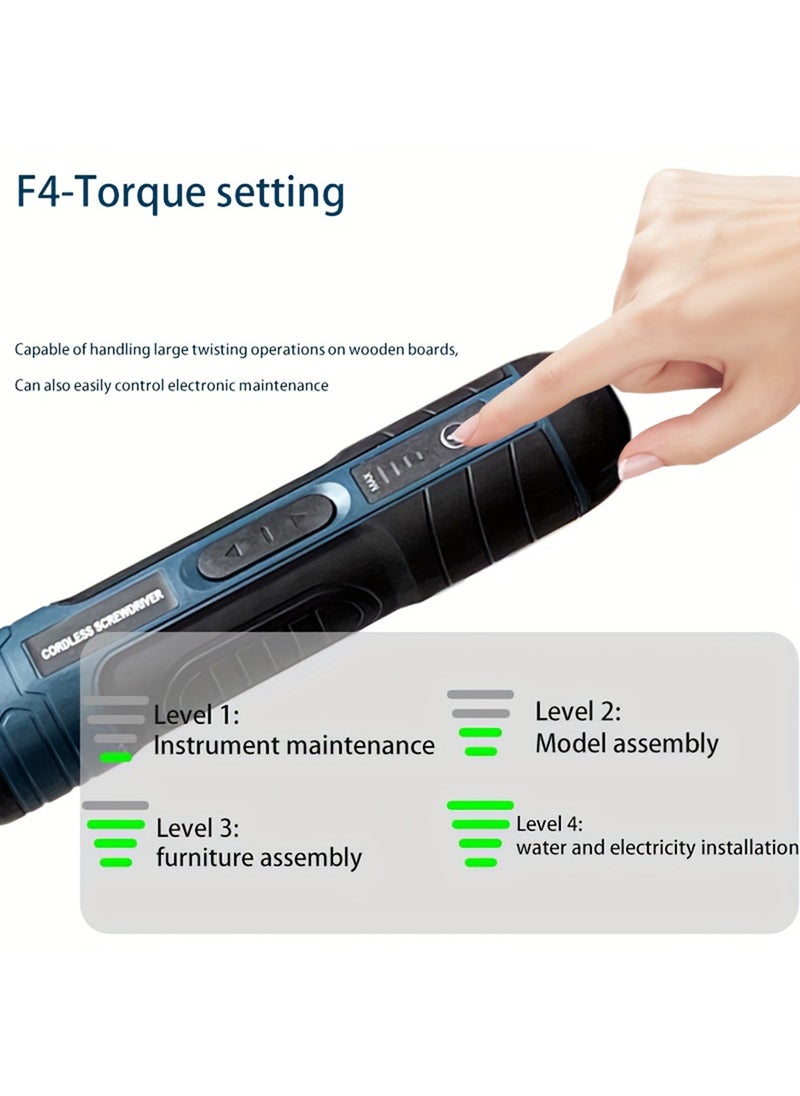 EzzySo Electric Cordless Screwdriver With 105pcs Accessories USB Rechargeable Portable Electric Screwdriver Set Adjustable Torque Cordless Screwdriver For Small Home Projects Home DIY Repair  - Image 5