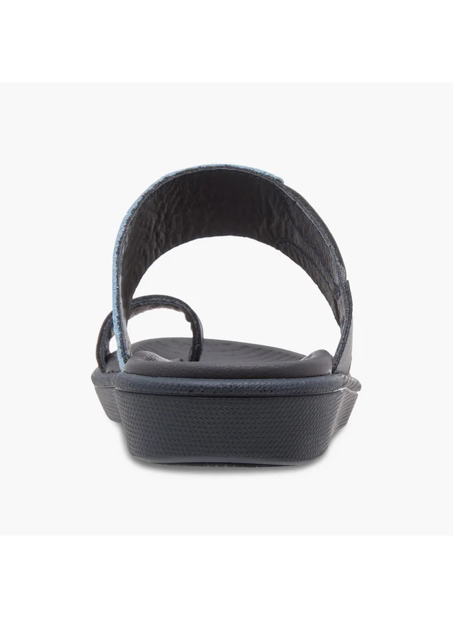 Mister Duchini Boys Textured Slip-On Arabic Sandals with Toe Loop