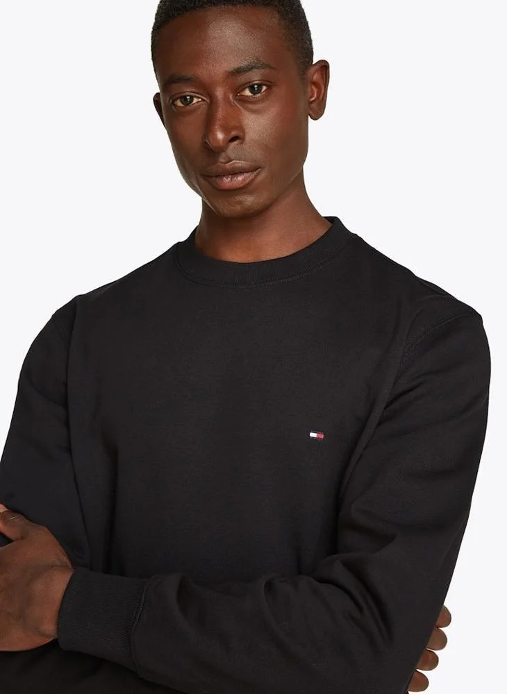 Tommy Hilfiger Black Essential Pullover Sweatshirt for Men | Best Price UAE