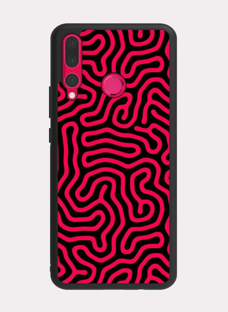 بكسلات كفر هواوي نوفا 4 نمط وردي احمر - Image 1