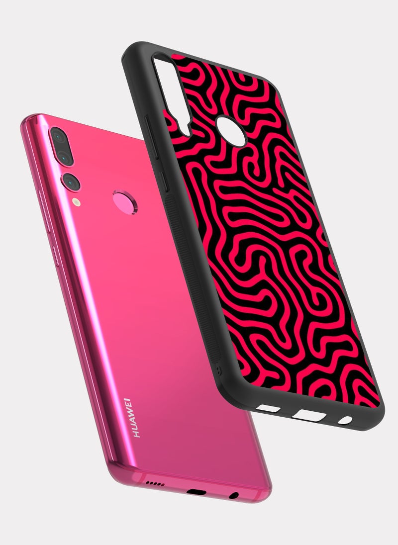 بكسلات كفر هواوي نوفا 4 نمط وردي احمر - Image 2