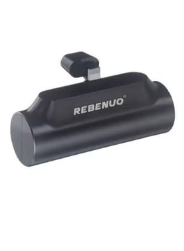 REBENUO Mini Power Bank 5000mAh Portable Charger | Ultra-Compact USB Type-C External Battery Pack with Fast Charging | Lightweight Pocket-Sized Backup Power for Smartphones, Tablets, Travel & Emergency Use | High-Speed Output & Safe Charging - Image 2