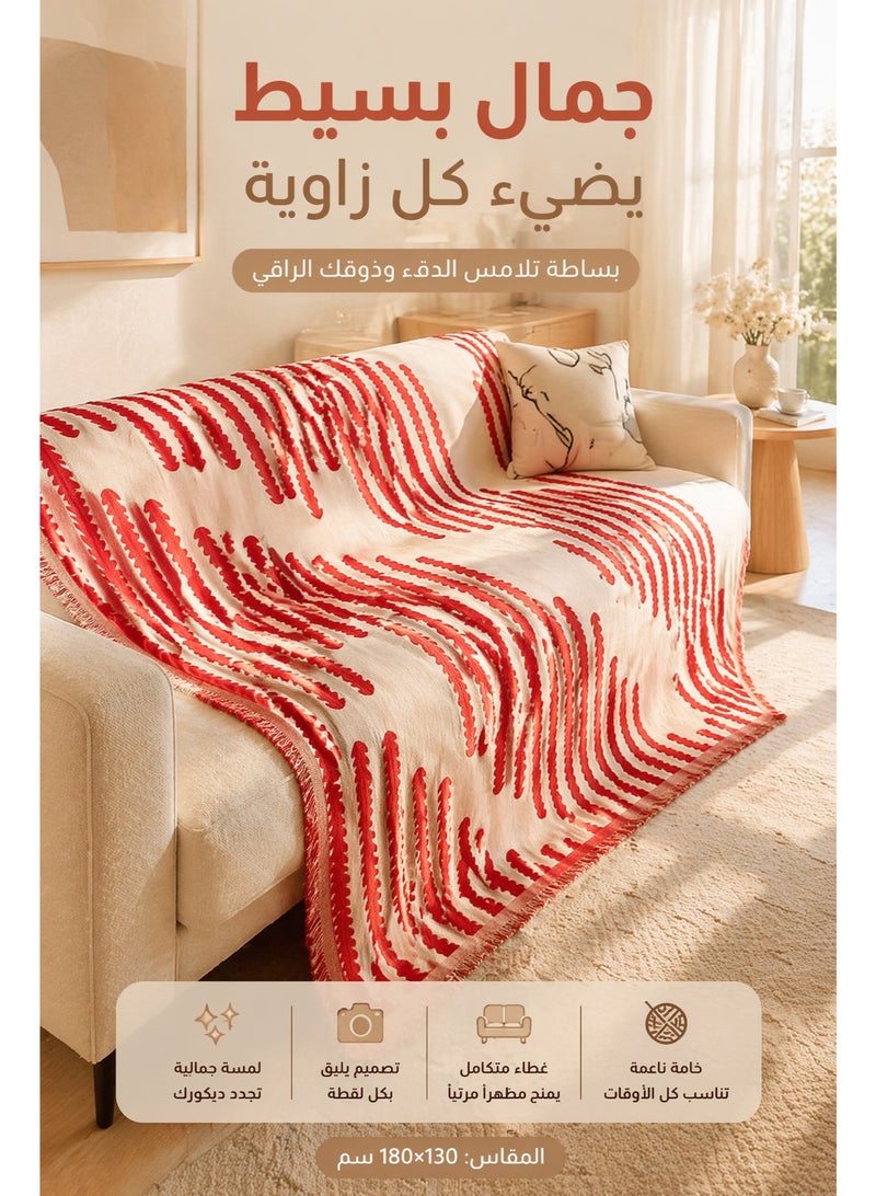 تايران غطاء أريكة من الشنيل ذو وجهين، غطاء أريكة أنيق، غطاء أريكة لمقعد واحد/نصف/ثلاثة/أربعة مقاعد، منشفة غطاء أريكة من الشنيل، خامة الشنيل، منشفة أريكة ذات وجهين، غطاء أريكة مناسب لجميع الفصول، قابل للعكس. - Image 1
