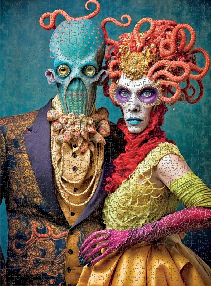 Cross & Glory 1000 Piece Jigsaw Puzzle for Adults - Cross & Glory - Meet The Aliens Series| Collectible Sci-Fi Illustration (Sylas and Eirlys) - Image 5