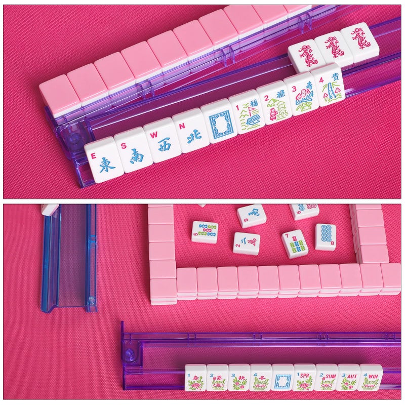GUSTARIA 1.2â€American Mahjong Tile Set, 166 Mahjong Game Set with Pink Color (Tiles Only, No Racks and Other Accessories) - Image 5