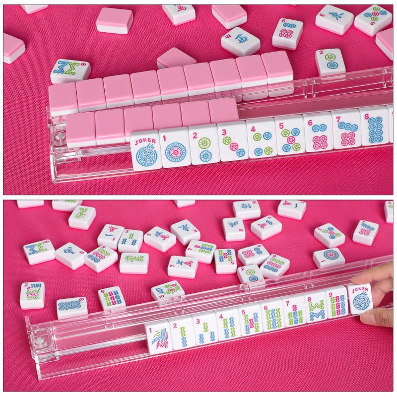 GUSTARIA 1.2â€American Mahjong Tile Set, 166 Mahjong Game Set with Pink Color (Tiles Only, No Racks and Other Accessories) - Image 3