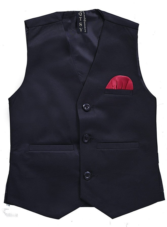 Qtsy Kids Nehru Jacket Waistcoat For Boys - Coloured Ethnic Waistcoat for Boys - Stylish and Traditional Attire for Special Occasion - Image 1