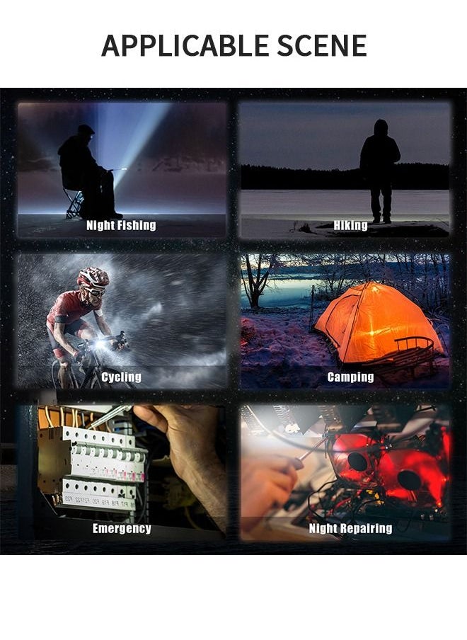GROIC - COB Small Flashlights Keychain Light 800Lumens Bright Mini Flashlight Rechargeable 4 Light Modes Portable Pocket Flashlight with Folding Bracket Magnet Base Bottle Opener for Camping Walking - Image 1