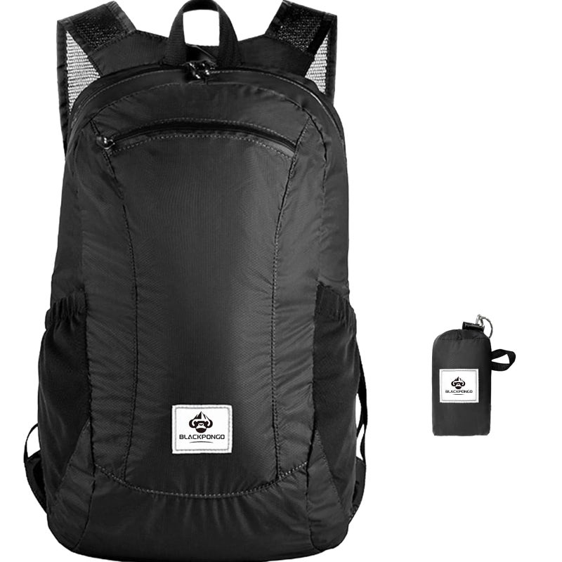 Blackpongo Small Backpack 18L Lightweight Packable Backpack for Travel Airplane Travel Hiking DaypackBlack - Image 2