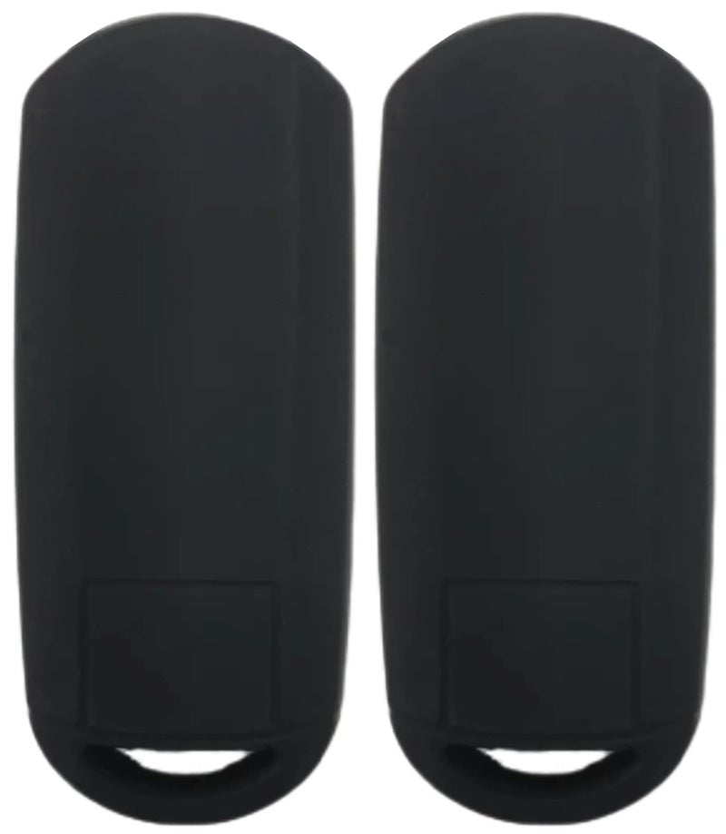 REPROTECTING Silicone Rubber Key Fob Cover Compatible with 2009-2019 Mazda 3 6 CX-5 CX-7 CX-9 MX-5 Miata Toyota Yaris iA Scion iA KR55WK49383 WAZX1T768SKE11A03 WAZSKE13D01 Black Black - Image 2
