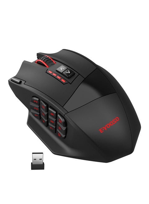 ماوس ألعاب لاسلكي USB RGB X-33، 16000 نقطة في البوصة، 16 زرًا، فأرة بصرية قابلة للبرمجة للكمبيوتر الشخصي والكمبيوتر المحمول