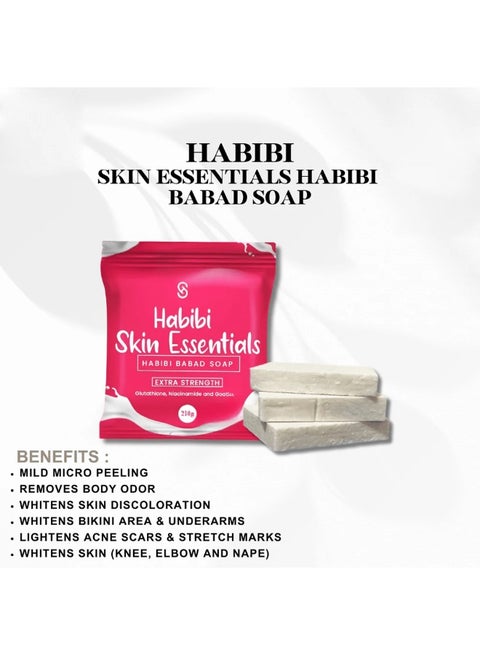 HABIBI Habibi Skin Essentials Babad Soap Extra Strength | Glutathione, Niacinamide & Goat's Milk | 210g Skin Brightening & Odor Control Soap | Best Price Oman