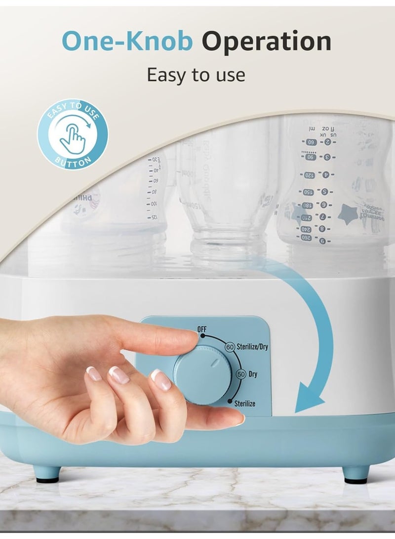 PureTuti Electric Baby Bottle Sterilizer & Dryer - Steam Kills 99.9% Germs, 8-Bottle Capacity with Auto Shut-Off，Newborn must haves,newborn gift - Image 4