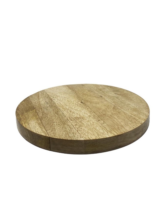 Rock Tawa طقم صاج خشبي للمطبخ | لوح فرد العجين وعصا فرد العجين من الخشب الصلب الفاخر مع حامل | 9.5 بوصة | بدون تلميع كيميائي | صناعة يدوية في الهند - Image 2