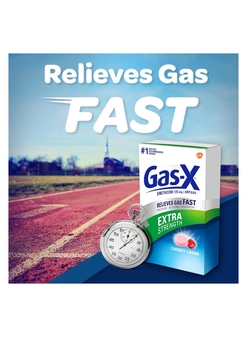 Gas-X Extra Strength Chewable Cherry Tablet for Fast Gas Relief,72 Count - Image 2