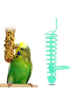 TOPINCN Parrots Feeder Basket, Hollow Basket Food Fruit Feeding Perch Stand Hanging Fruit Vegetable Millet Container Birds feeders Birds Food Basket Bird Food Holder (Green)  - Image 3