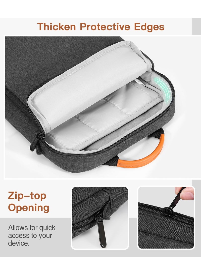 phomemo Protective 12.9-Inch Tablet Sleeve Case for iPad Pro and Galaxy Tabs, Handle and Adjustable Shoulder Strap Carrying Bag with Soft Lining (Black) - Image 5