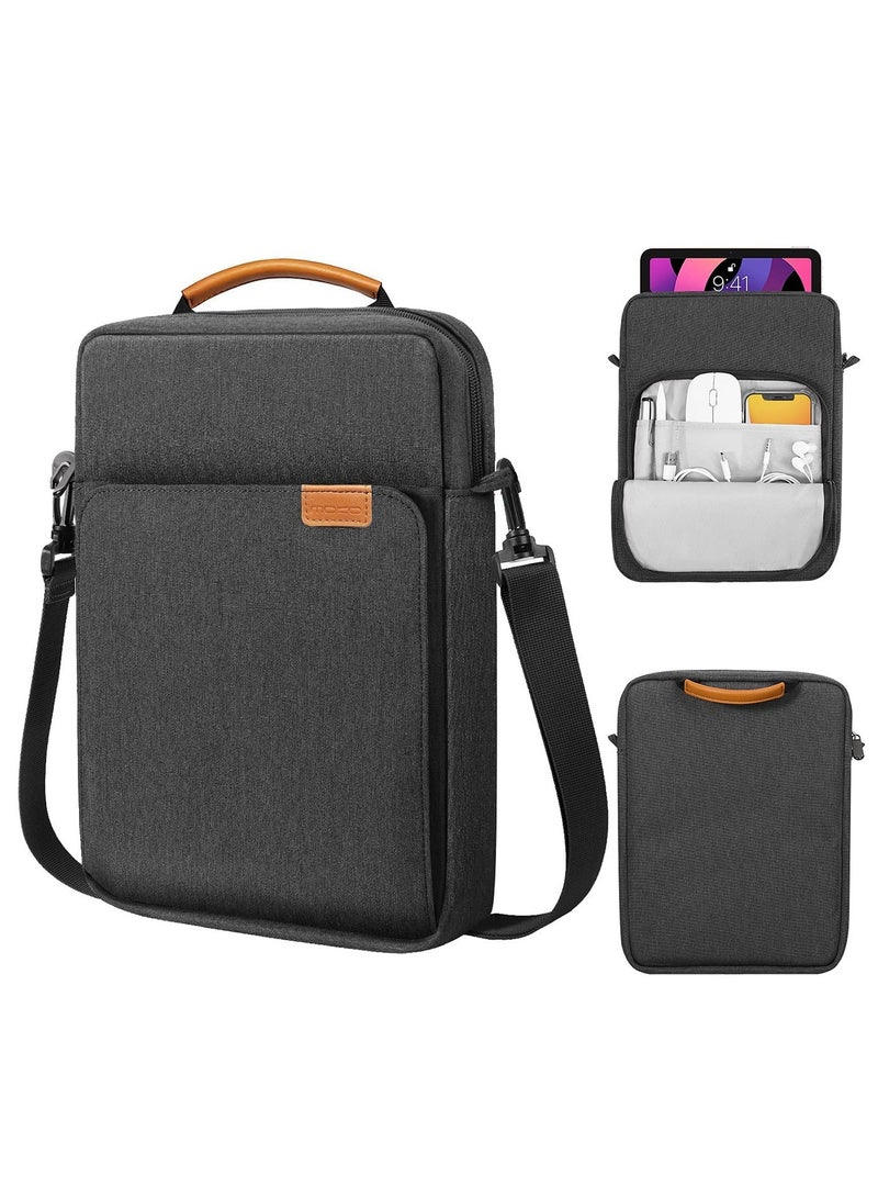phomemo Protective 12.9-Inch Tablet Sleeve Case for iPad Pro and Galaxy Tabs, Handle and Adjustable Shoulder Strap Carrying Bag with Soft Lining (Black) - Image 1