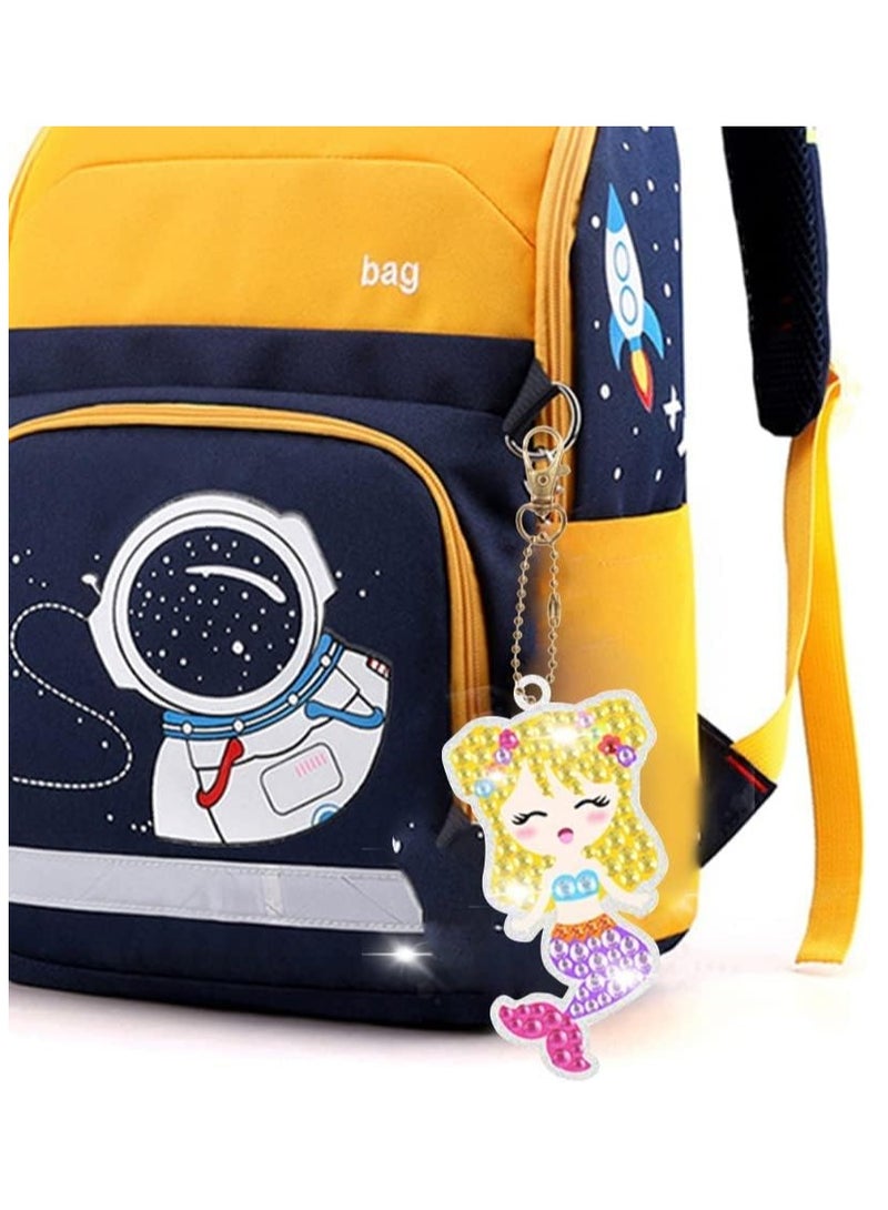 Diamond Painting Kit With Keychains For Kids, 5D Diamond Painting Craft For Age 6+, Diamond Dot Gem Art Kits For Kids, Princess Painting Kit  - Image 5