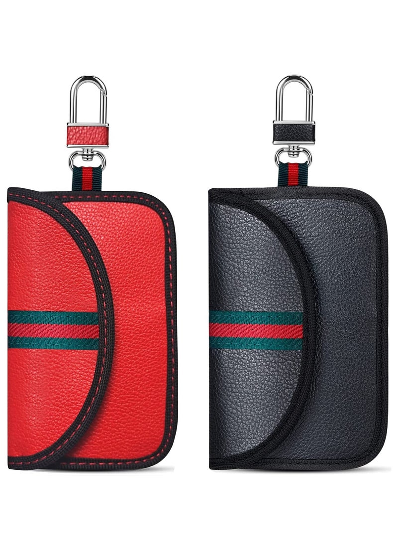 KASTWAVE - Faraday Pouch for Car Keys, 2 Pack Car Key Signal Blocking Pouch, Keyless Signal Blocking Key Case,RFID Anti-Theft Faraday Bag for Car Security, Anti-theft Signal Blocking Pouch car gift set - Image 1