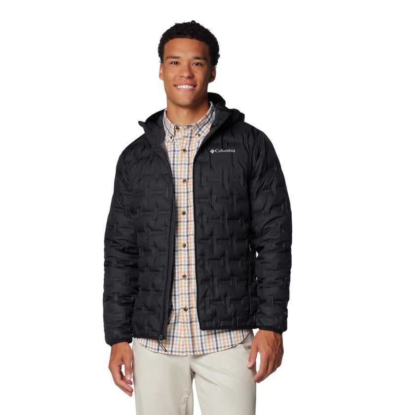 Columbia Mens Delta Ridge II Down Hooded Jacket Black Small - Image 2