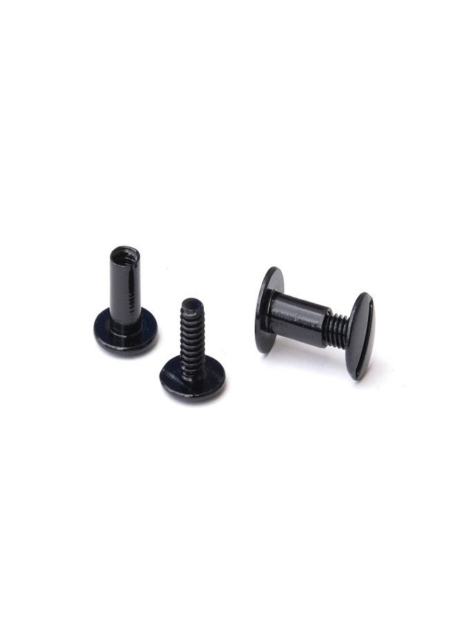 TruBind Aluminum Chicago Screw and Post Sets | 1/2 inch Post Length | 3/16 inch Post Diameter | Black | 100 Screws and 100 Posts - Image 1