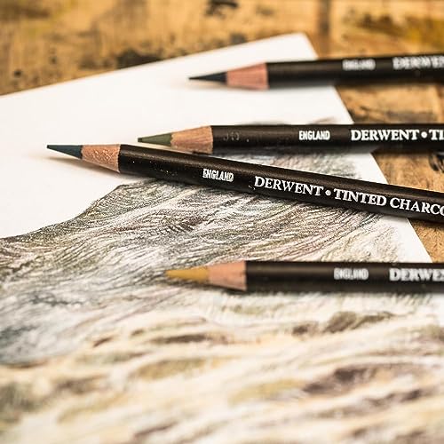 Derwent Tinted Charcoal Drawing Pencils Blister, Watersoluble Pencils, Ideal for Smuding and Blending, Professional Quality - 2301691 (Set of 24) - Image 4