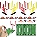 XIPEGPA 30 PCS Colors Mini Flick Football Games Mini Table Top Sports Games with Foam Footballs Goal Post and Cards Finger Toys Office Indoor Football Sports Party Favors Office Desk Toys Red Yellow - Image 2