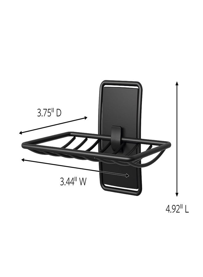 Command Soap Dish, Matte Black, 1 Holder, 2 Strips - Image 2