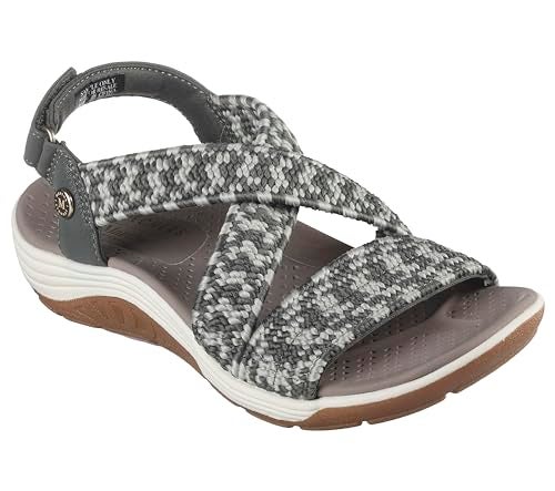 SKECHERS Women's Martha Stewart Reggae Cup-Coastal Trail Flat Sandal, Olive, 5 - Image 3