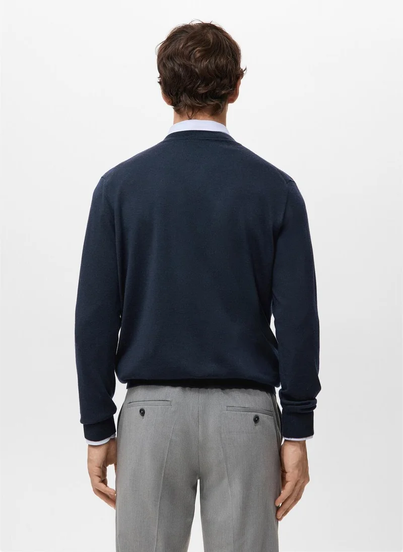 مانجو مان 100% merino wool crew neck sweater
