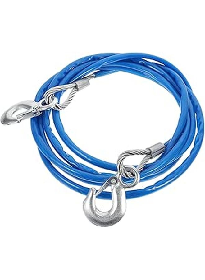 Heavy Duty Tow Rope Strap with Safety Hooks for Trailer Hitch Recovery 30000 lbs Capacity - Image 1